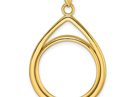 14K gold teardrop pendant