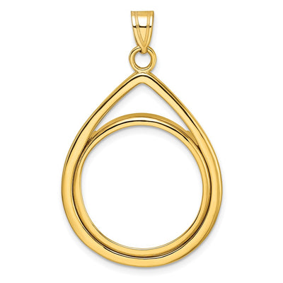 14K gold teardrop pendant