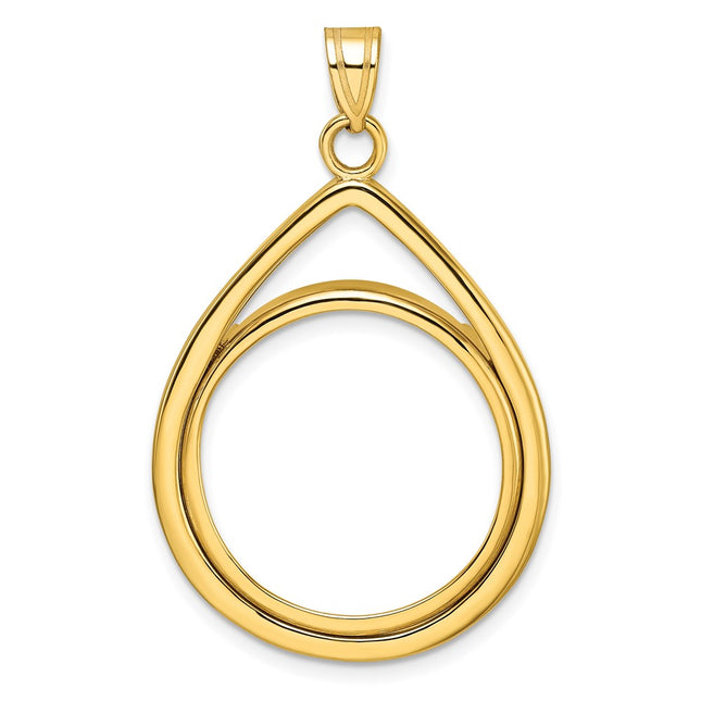 14K gold teardrop pendant