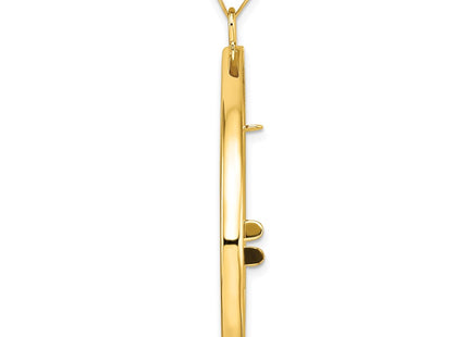 14K gold teardrop pendant, alternate view