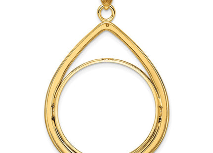14K gold teardrop pendant, another view