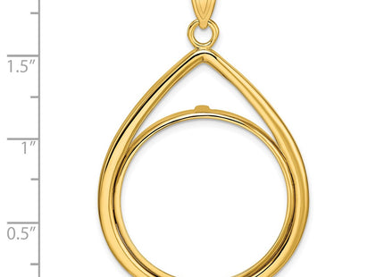 14K gold teardrop pendant, further view
