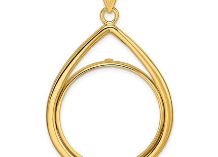 14K gold teardrop pendant