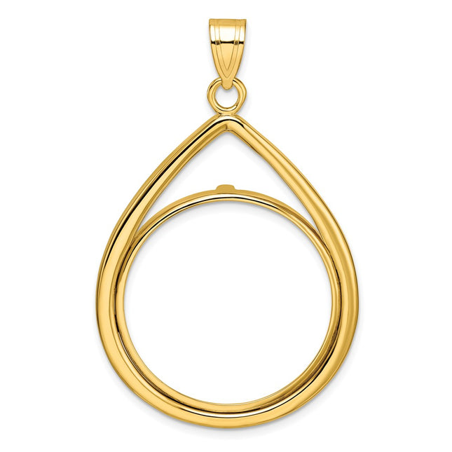 14K gold teardrop pendant