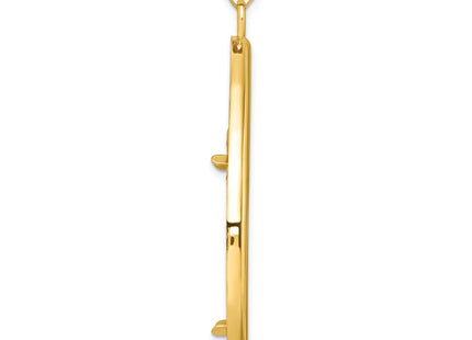 14K gold teardrop pendant, alternate view