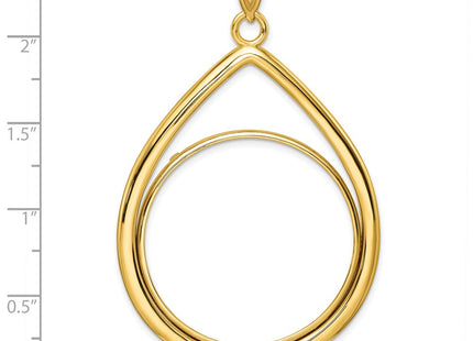 14K gold teardrop pendant, further view