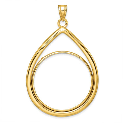 14K gold teardrop pendant