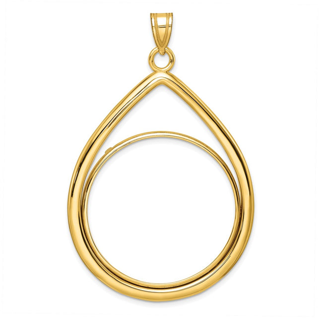 14K gold teardrop pendant