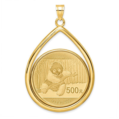 14K gold teardrop pendant