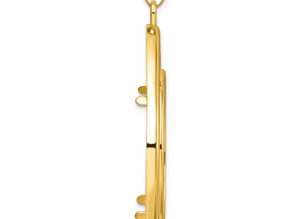 14K gold teardrop pendant, alternate view