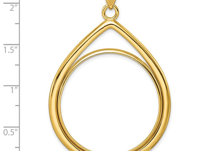 14K gold teardrop pendant, further view