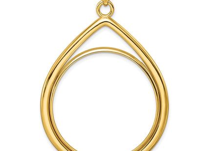 14K gold teardrop pendant