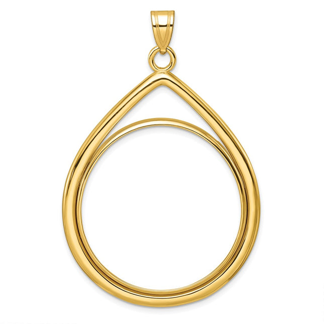 14K gold teardrop pendant