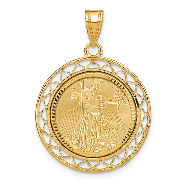 14k Yellow Gold Pendants Style C8193D - Classique Jewelry Inc.