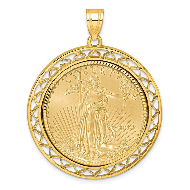 14k Yellow Gold Pendants Style C8193D - Classique Jewelry Inc.
