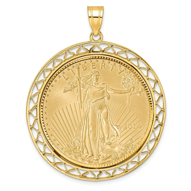 14k Yellow Gold Pendants Style C8193D - Classique Jewelry Inc.