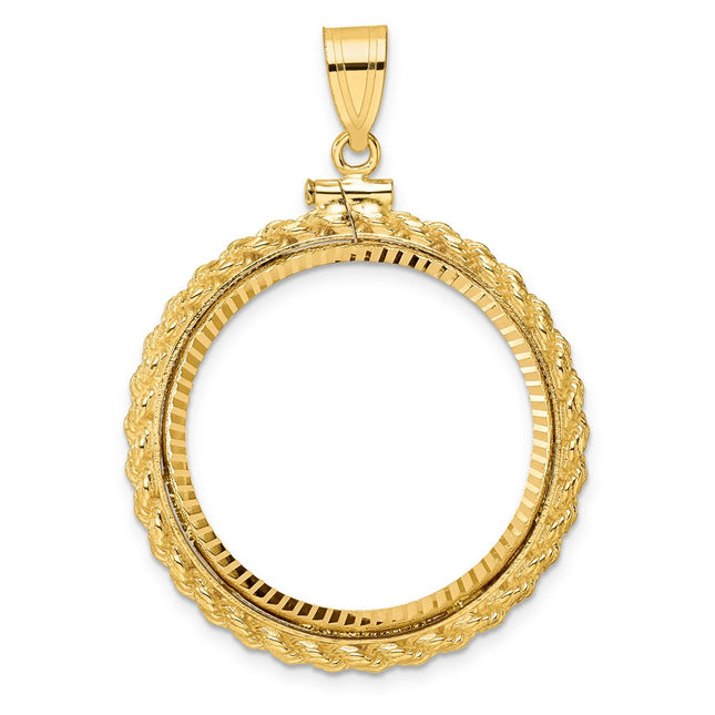 14k Yellow Gold Pendants Style C8195D - Classique Jewelry Inc.