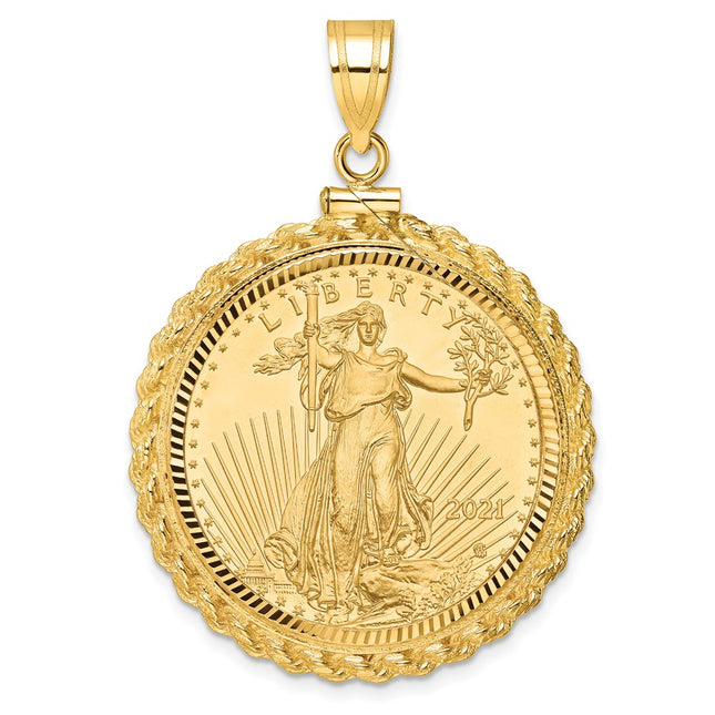 14k Yellow Gold Pendants Style C8195D - Classique Jewelry Inc.