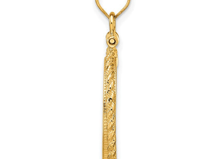 14K gold pendant, alternate view