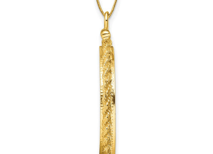 14K gold pendant, alternate view