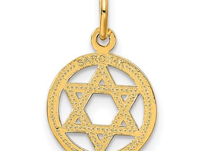 14K gold star charm, another view