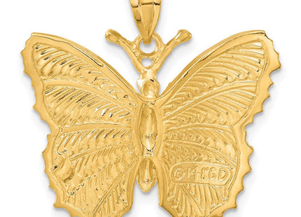 14K gold butterfly charm, another view