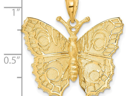 14K gold butterfly charm, further view