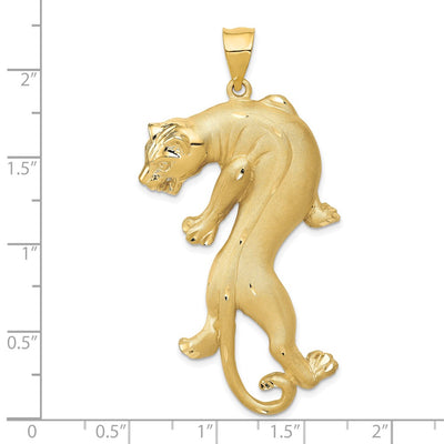 14K Panther Pendant, 56 x 28mm