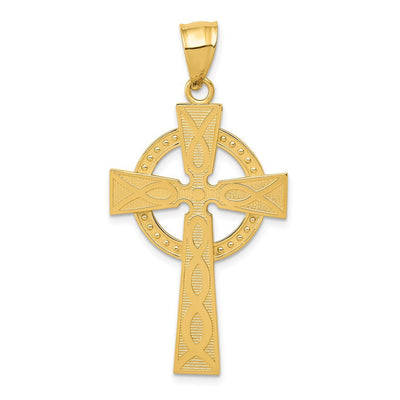 14K gold cross pendant