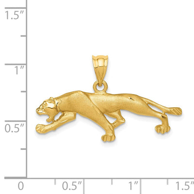 14K Panther Pendant, 19 x 33mm