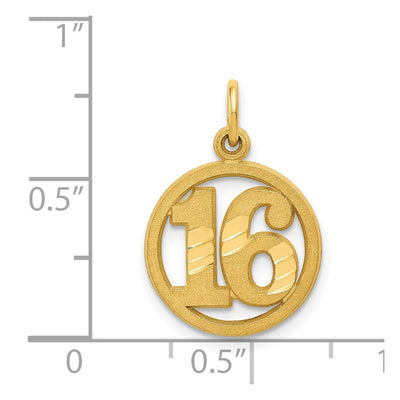 14K #16 in A Circle Pendant