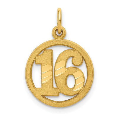 14K gold circle pendant