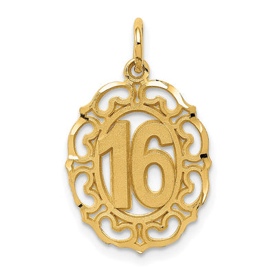 14K gold circle pendant
