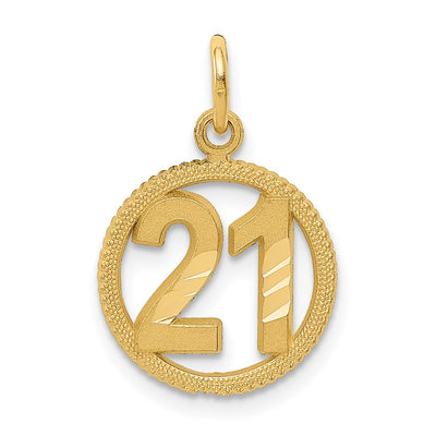 14K gold circle pendant
