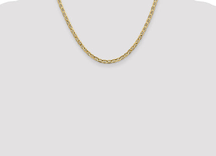 14K Concave Anchor with Lobster Clasp Chain (Style CCA100-18)