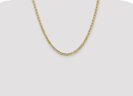 14K Concave Anchor with Lobster Clasp Chain (Style CCA100-20)