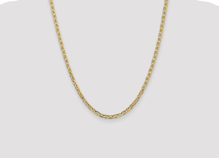 14K Concave Anchor with Lobster Clasp Chain (Style CCA100-22)