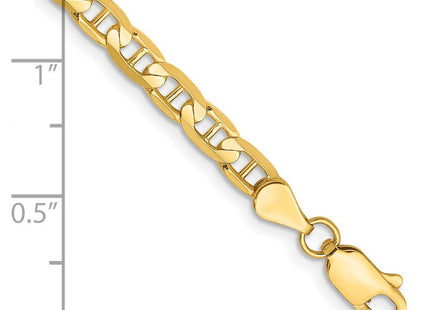 14K Concave Anchor with Lobster Clasp Bracelet (Style CCA100-7)