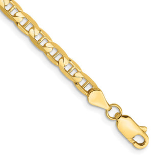 14K Concave Anchor with Lobster Clasp Bracelet (Style CCA100-7)