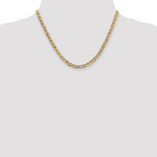 14K Concave Anchor with Lobster Clasp Chain (Style CCA120-18)