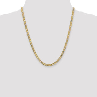 14K Concave Anchor with Lobster Clasp Chain (Style CCA120-22)