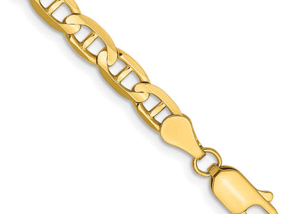 14K Concave Anchor with Lobster Clasp Bracelet (Style CCA120-7)