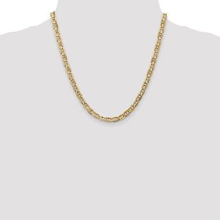 14K Concave Anchor with Lobster Clasp Chain (Style CCA140-20)