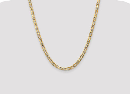 14K Concave Anchor with Lobster Clasp Chain (Style CCA140-22)