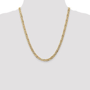 14K Concave Anchor with Lobster Clasp Chain (Style CCA140-22)