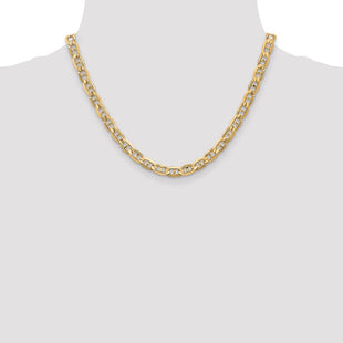 14K Concave Anchor with Lobster Clasp Chain (Style CCA160-18)