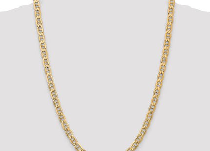 14K Concave Anchor with Lobster Clasp Chain (Style CCA160-24)