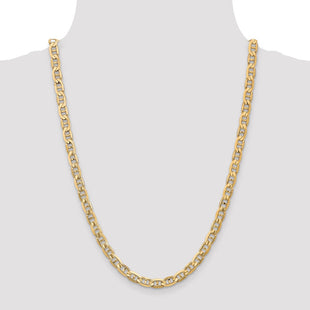 14K Concave Anchor with Lobster Clasp Chain (Style CCA160-24)