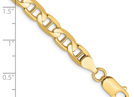 14K Concave Anchor with Lobster Clasp Bracelet (Style CCA160-7)