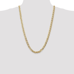 14K Concave Anchor with Lobster Clasp Chain (Style CCA180-26)